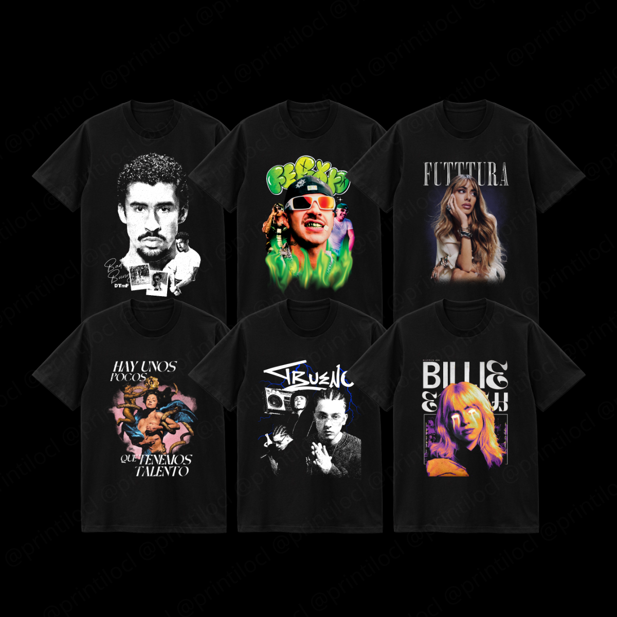 Pack de 6 Diseños Digitales para DTF, Serigrafía y DTG